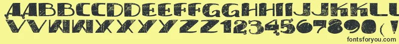 Vtkssyndicate Font – Black Fonts on Yellow Background