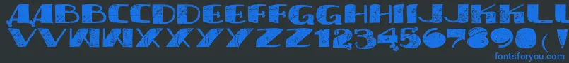 Vtkssyndicate Font – Blue Fonts on Black Background