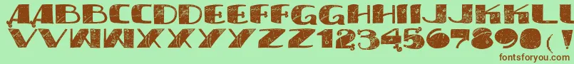 Vtkssyndicate Font – Brown Fonts on Green Background