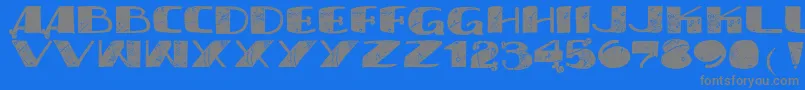 Vtkssyndicate Font – Gray Fonts on Blue Background