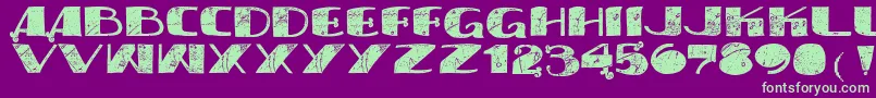 Vtkssyndicate Font – Green Fonts on Purple Background