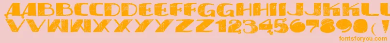 Vtkssyndicate Font – Orange Fonts on Pink Background