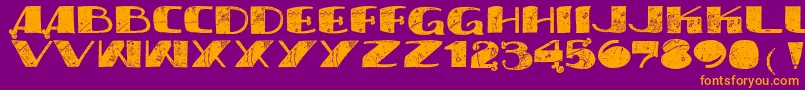 Vtkssyndicate Font – Orange Fonts on Purple Background