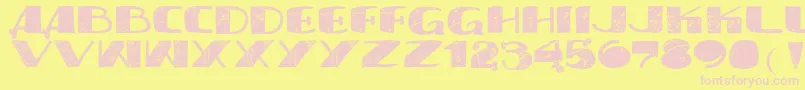 Vtkssyndicate Font – Pink Fonts on Yellow Background