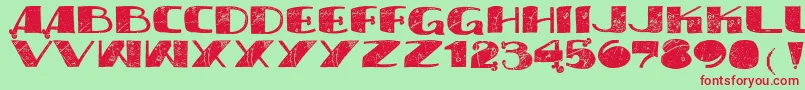 Vtkssyndicate Font – Red Fonts on Green Background