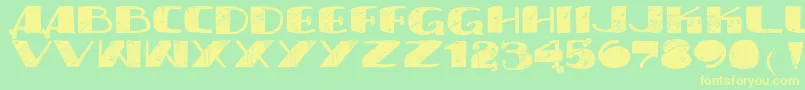 Vtkssyndicate Font – Yellow Fonts on Green Background