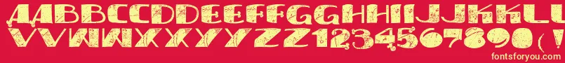 Vtkssyndicate Font – Yellow Fonts on Red Background