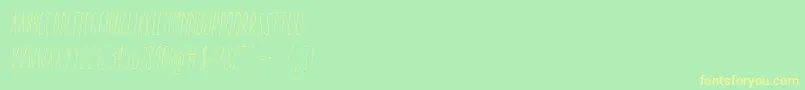 fuente AracneUltraCondensedLightItalic – Fuentes Amarillas Sobre Fondo Verde