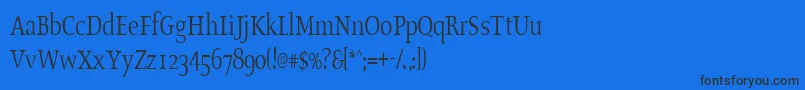 OldstylecondensedRegular Font – Black Fonts on Blue Background