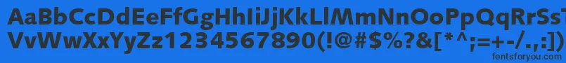 Шрифт FacileBlackSsiExtraBold – чёрные шрифты на синем фоне