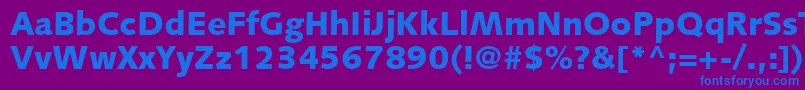 フォントFacileBlackSsiExtraBold – 紫色の背景に青い文字