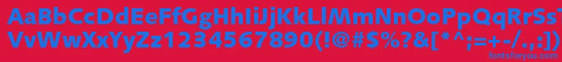 FacileBlackSsiExtraBold-fontti – siniset fontit punaisella taustalla