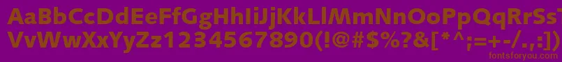 FacileBlackSsiExtraBold-Schriftart – Braune Schriften auf violettem Hintergrund