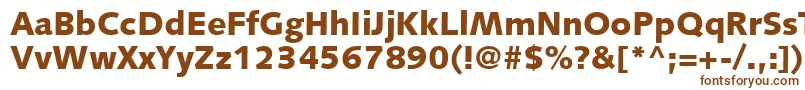FacileBlackSsiExtraBold-fontti – ruskeat fontit valkoisella taustalla