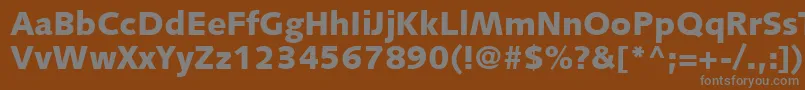 FacileBlackSsiExtraBold-fontti – harmaat kirjasimet ruskealla taustalla