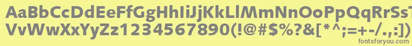 Шрифт FacileBlackSsiExtraBold – серые шрифты на жёлтом фоне