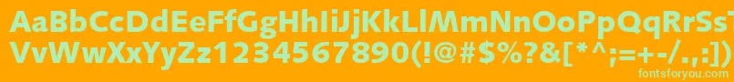 FacileBlackSsiExtraBold-fontti – vihreät fontit oranssilla taustalla