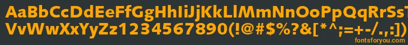 フォントFacileBlackSsiExtraBold – 黒い背景にオレンジの文字