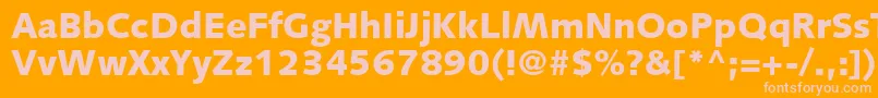 フォントFacileBlackSsiExtraBold – オレンジの背景にピンクのフォント