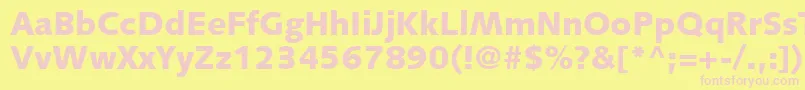 FacileBlackSsiExtraBold-Schriftart – Rosa Schriften auf gelbem Hintergrund