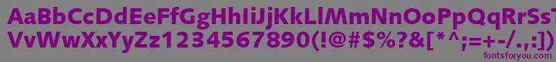 フォントFacileBlackSsiExtraBold – 紫色のフォント、灰色の背景