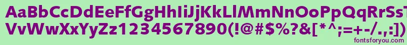 FacileBlackSsiExtraBold Font – Purple Fonts on Green Background