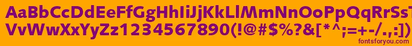 FacileBlackSsiExtraBold Font – Purple Fonts on Orange Background