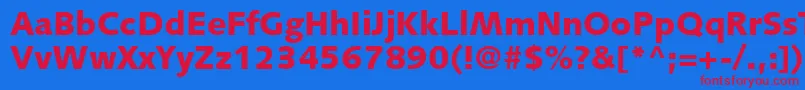 FacileBlackSsiExtraBold Font – Red Fonts on Blue Background