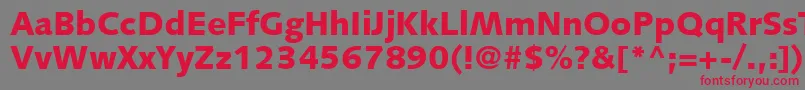 Шрифт FacileBlackSsiExtraBold – красные шрифты на сером фоне