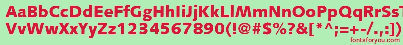 FacileBlackSsiExtraBold-Schriftart – Rote Schriften auf grünem Hintergrund
