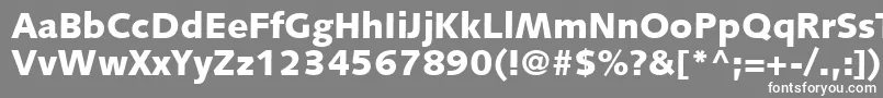 フォントFacileBlackSsiExtraBold – 灰色の背景に白い文字