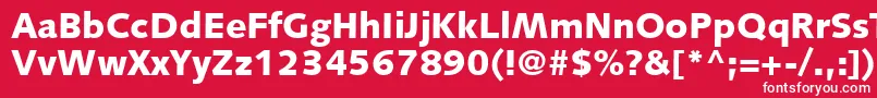 FacileBlackSsiExtraBold Font – White Fonts on Red Background