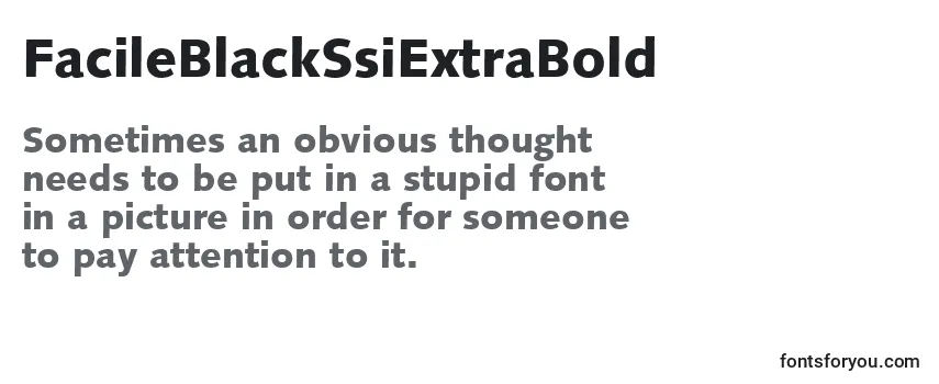 FacileBlackSsiExtraBold Font