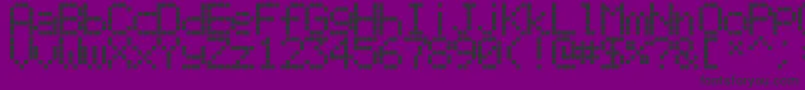 フォントPerfectled123 – 紫の背景に黒い文字