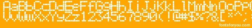 Шрифт Perfectled123 – белые шрифты на оранжевом фоне