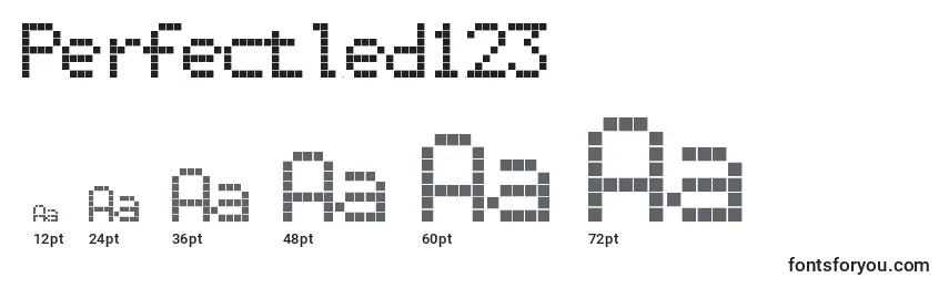 Perfectled123 Font Sizes
