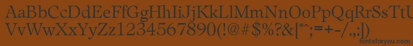 フォントLeamingtonserialLightRegular – 黒い文字が茶色の背景にあります