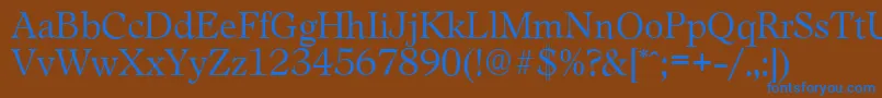 LeamingtonserialLightRegular Font – Blue Fonts on Brown Background