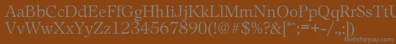 フォントLeamingtonserialLightRegular – 茶色の背景に灰色の文字