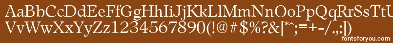 Шрифт LeamingtonserialLightRegular – белые шрифты на коричневом фоне