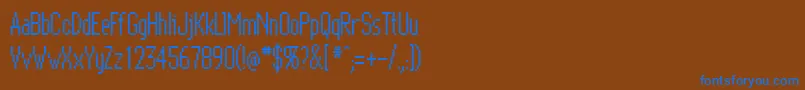 Шрифт BitmapEliteRegular – синие шрифты на коричневом фоне