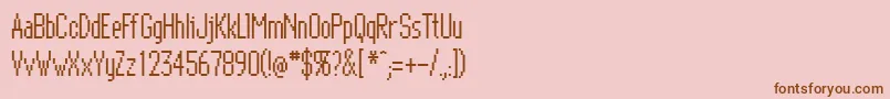 Шрифт BitmapEliteRegular – коричневые шрифты на розовом фоне