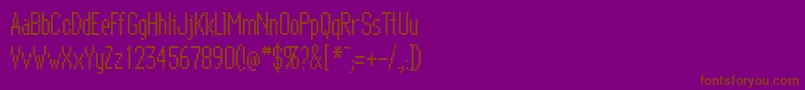 Подробнее о шрифте BitmapEliteRegular Шрифт BitmapEliteRegular – коричневые шрифты на фиолетовом фоне