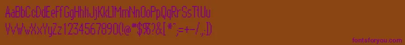 Шрифт BitmapEliteRegular – фиолетовые шрифты на коричневом фоне