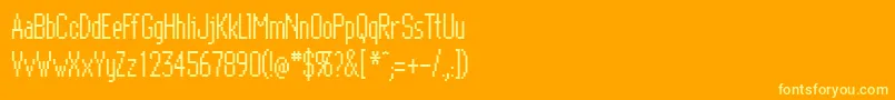 Police BitmapEliteRegular – polices jaunes sur fond orange