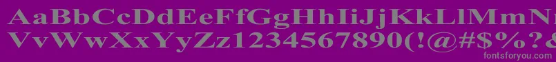 Weitere Informationen zur TimesRomanExBold-Schriftart TimesRomanExBold-Schriftart – Graue Schriften auf violettem Hintergrund