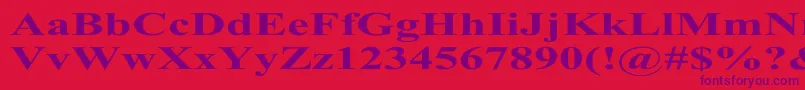 TimesRomanExBold Font – Purple Fonts on Red Background