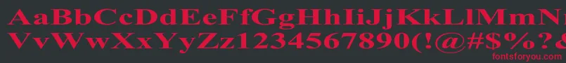 TimesRomanExBold Font – Red Fonts on Black Background