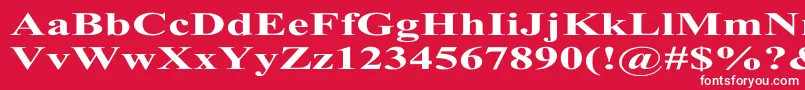 TimesRomanExBold Font – White Fonts on Red Background