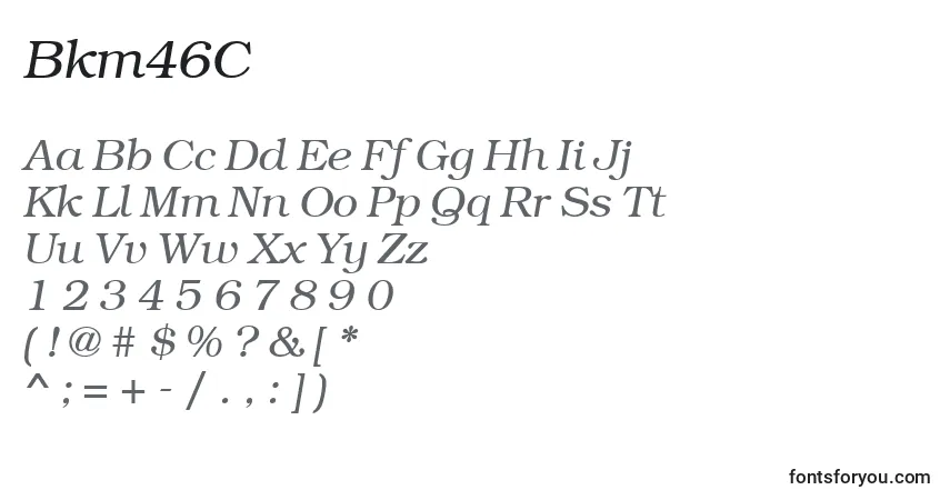 Schriftart Bkm46C – Alphabet, Zahlen, spezielle Symbole